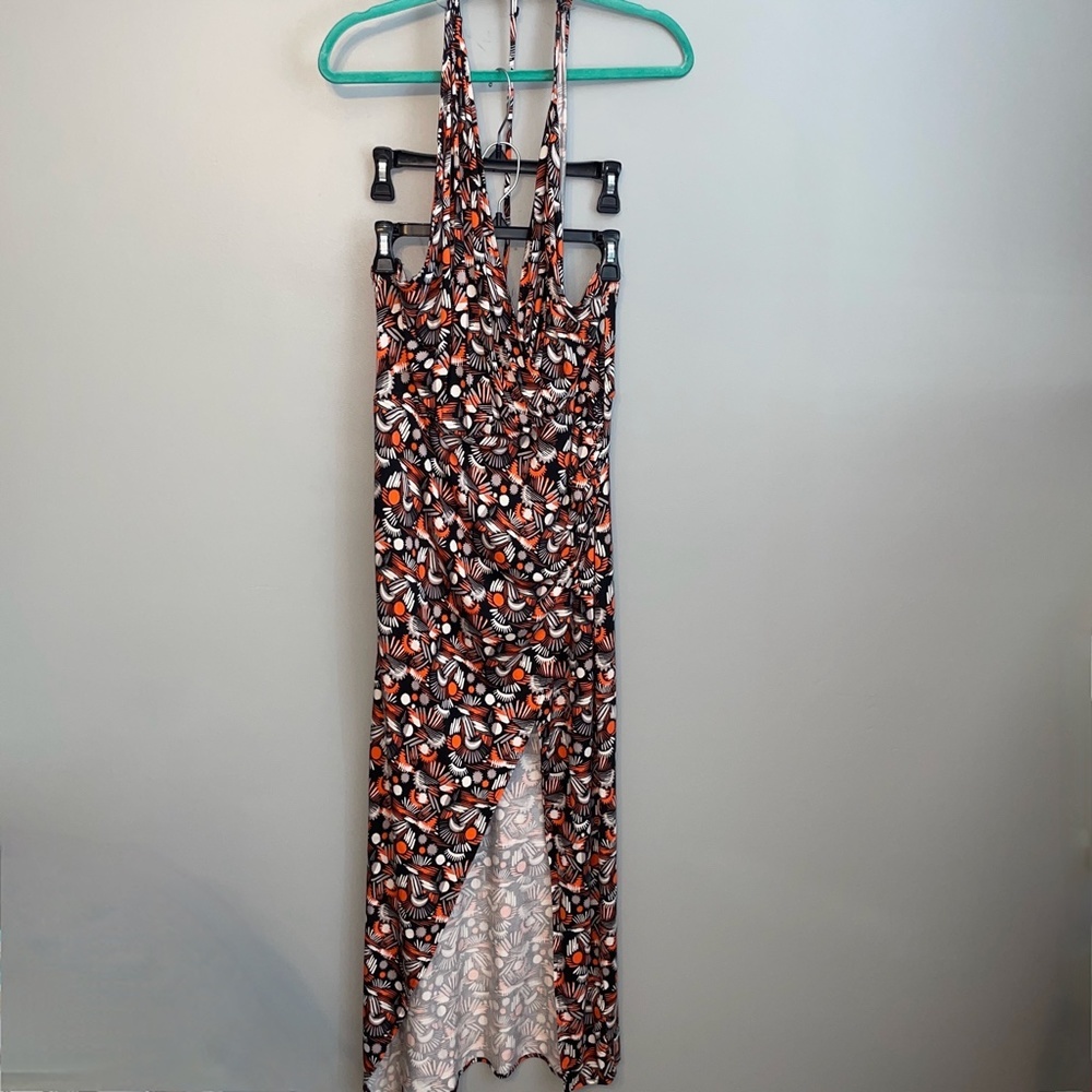 NWOT Free People Daria Halter Maxi Dress Low Back Drape Split Size Medium - Picture 3 of 10